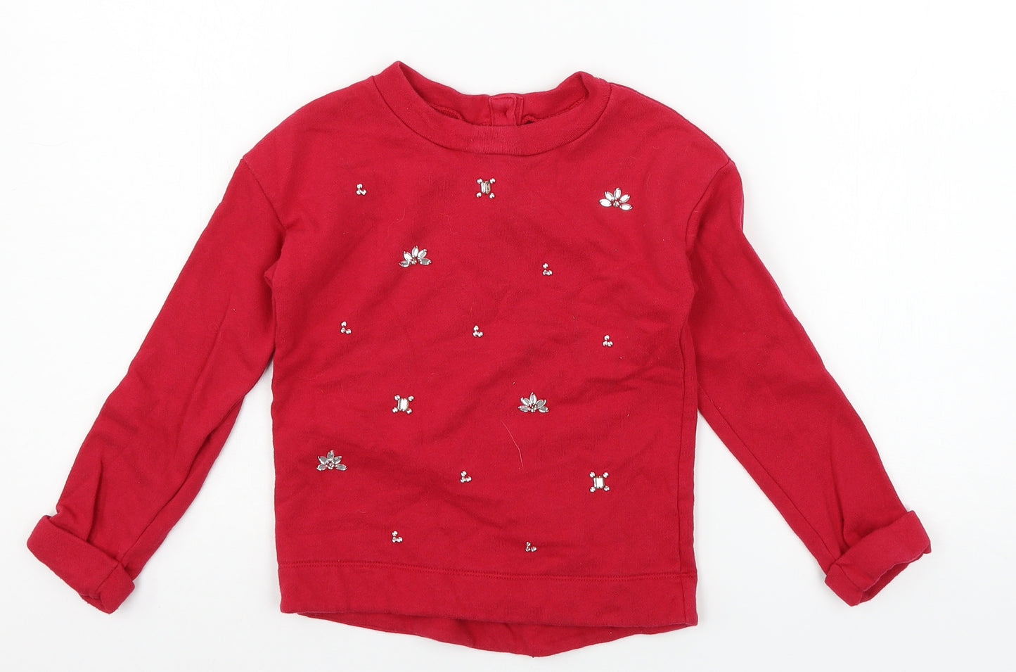 Cherokee Girls Pink  Jersey Pullover Sweatshirt Size 6 Years