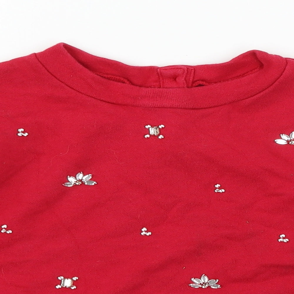 Cherokee Girls Pink  Jersey Pullover Sweatshirt Size 6 Years