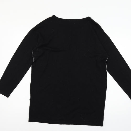 Wallis Womens Black  Knit Pullover Jumper Size M