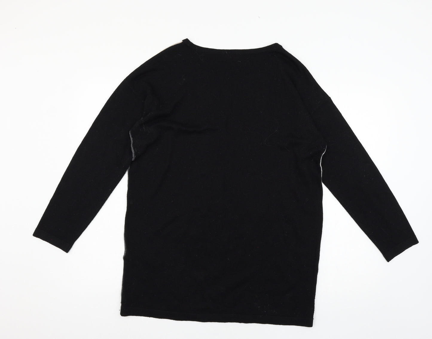 Wallis Womens Black  Knit Pullover Jumper Size M