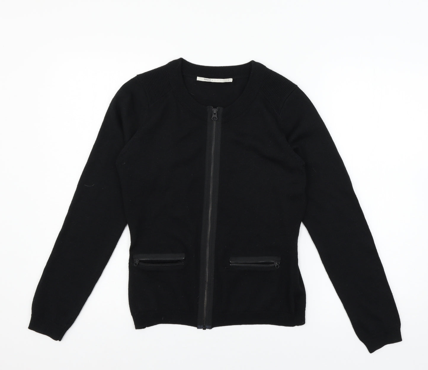Part Two Womens Black  Knit Cardigan Jumper Size S