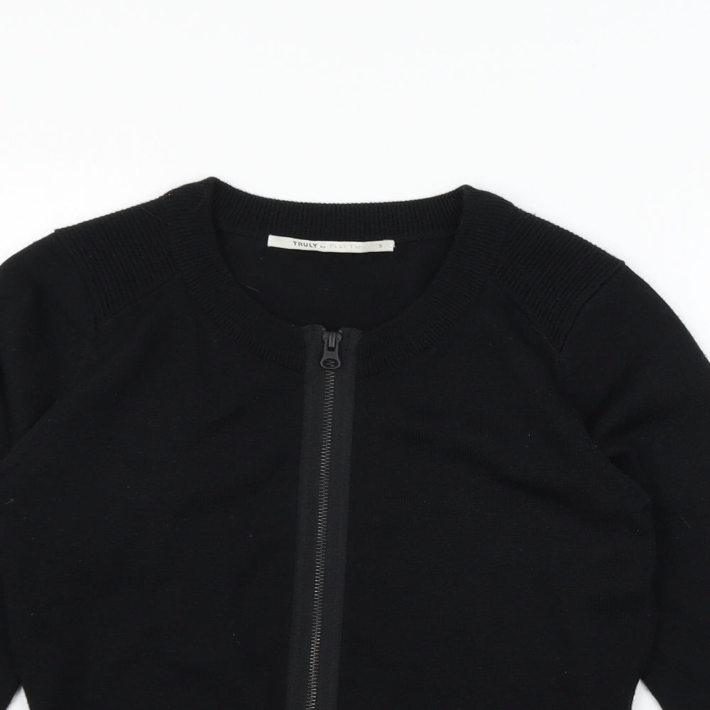 Part Two Womens Black  Knit Cardigan Jumper Size S