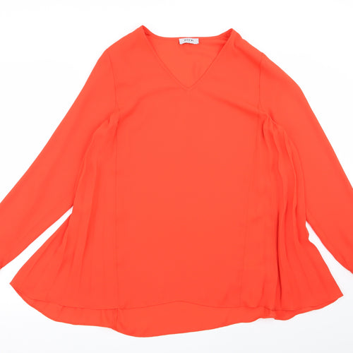 Soon Womens Orange   Basic Blouse Size 10