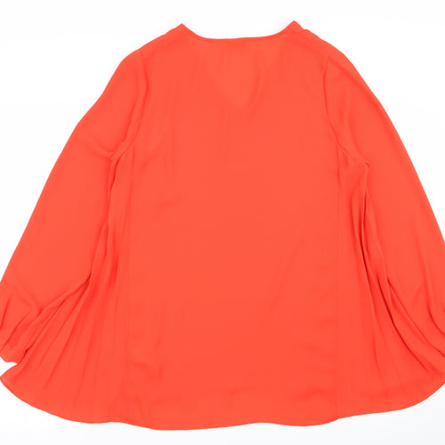 Soon Womens Orange   Basic Blouse Size 10