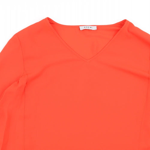 Soon Womens Orange   Basic Blouse Size 10