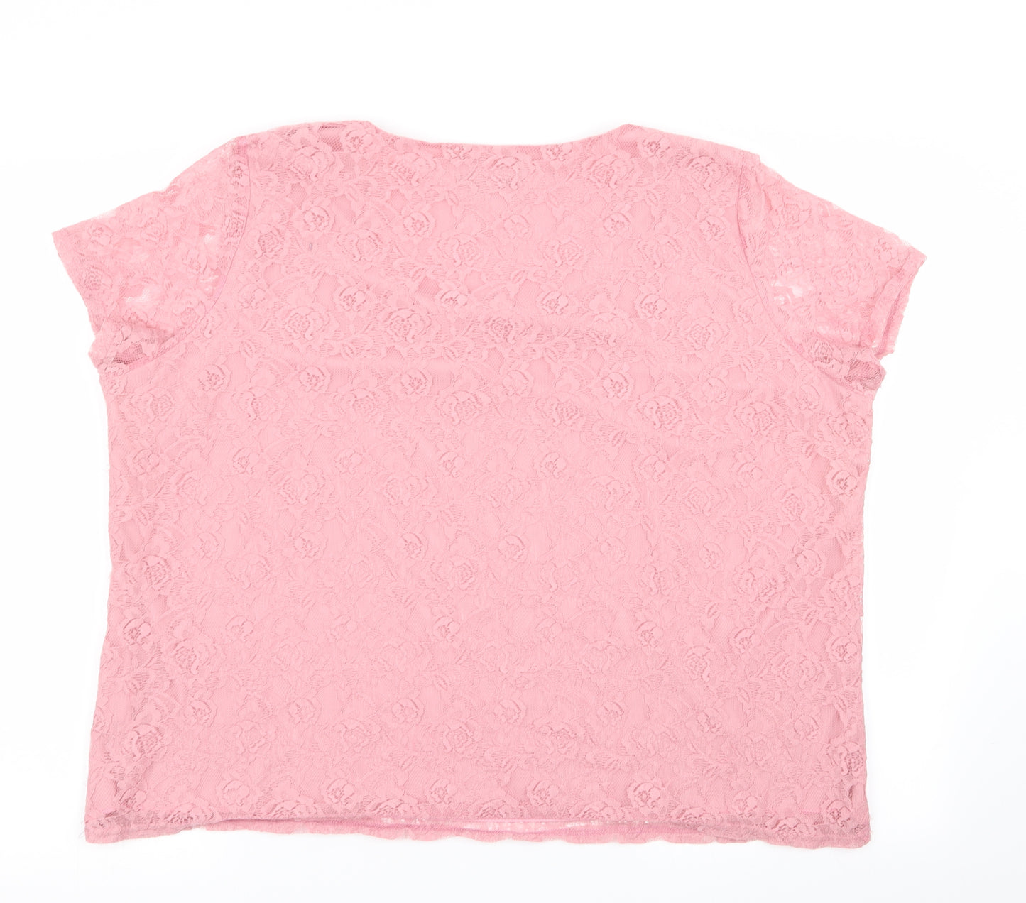 Classic Womens Pink Floral  Basic Blouse Size 28