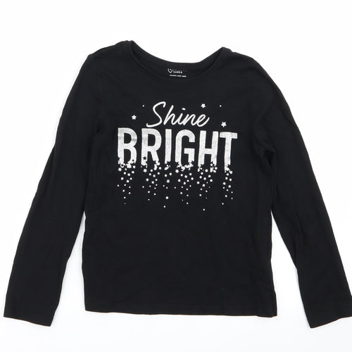Primark Girls Black   Basic T-Shirt Size 9-10 Years