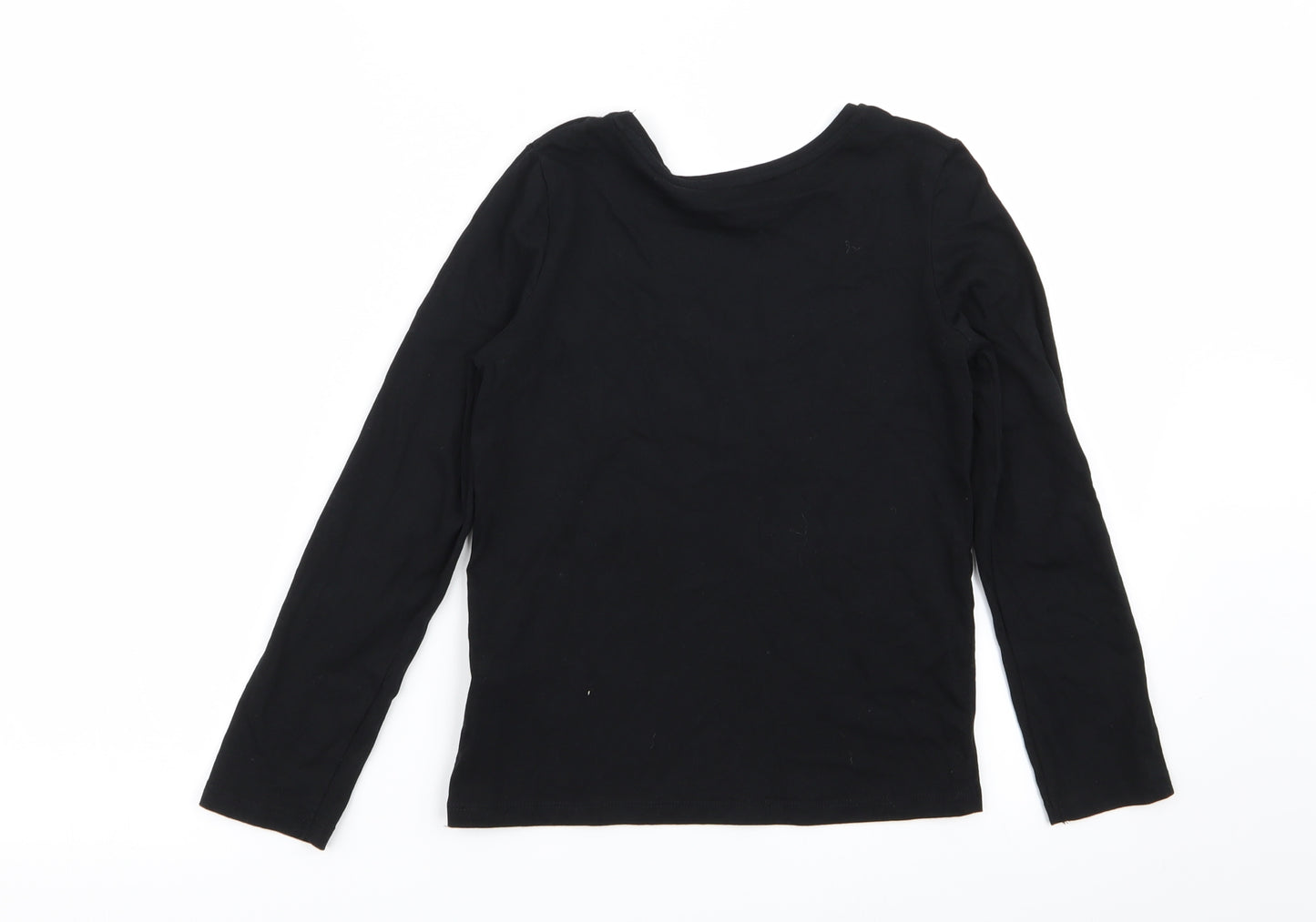Primark Girls Black   Basic T-Shirt Size 9-10 Years