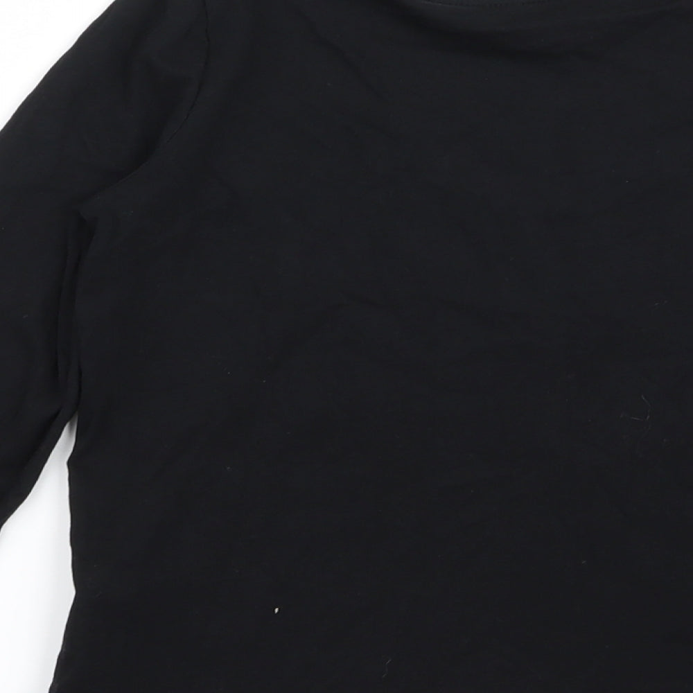 Primark Girls Black   Basic T-Shirt Size 9-10 Years