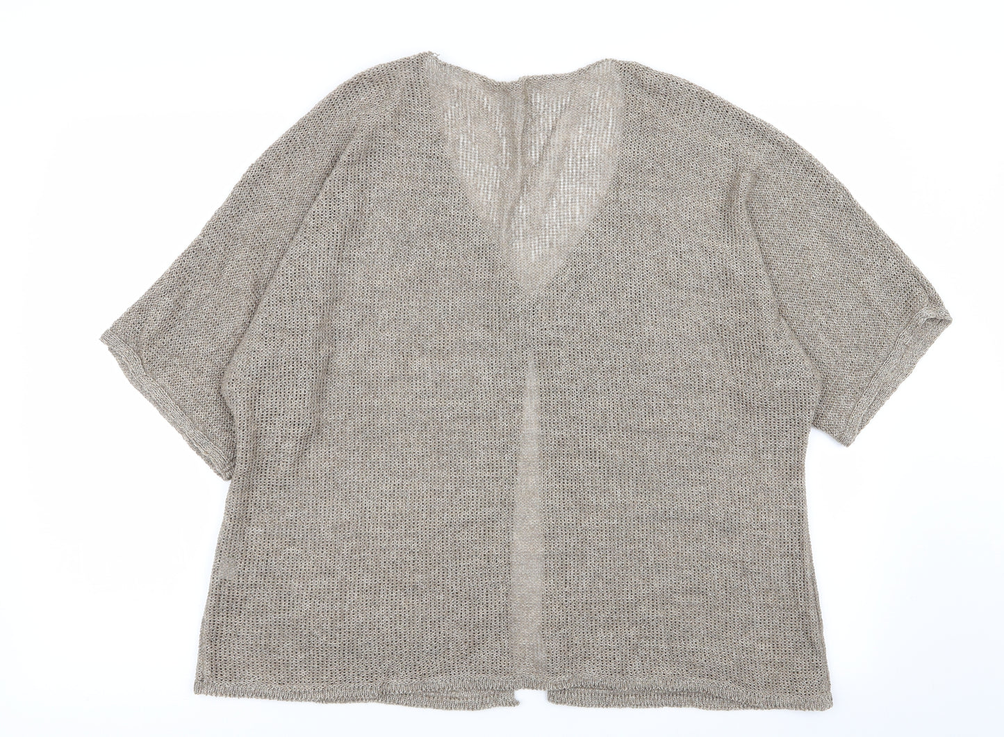 Preworn Womens Brown   Cardigan Jumper Size 2XL