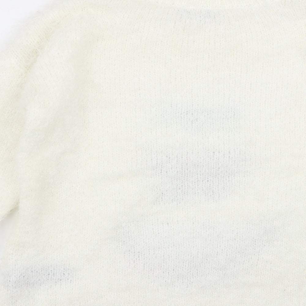 M&Co Girls White   Pullover Jumper Size 9-10 Years  - CHRISMTAS