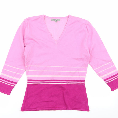 zingara Womens Multicoloured Striped  Pullover Jumper Size S