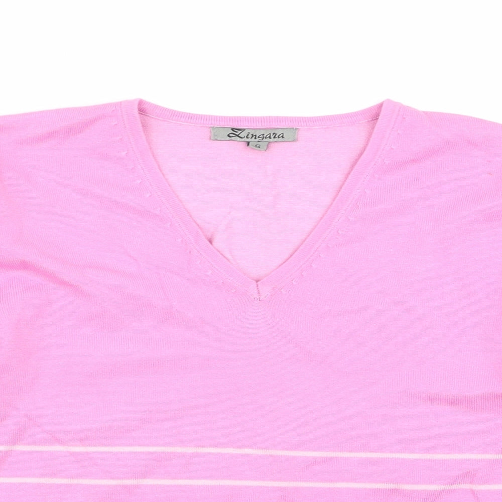 zingara Womens Multicoloured Striped  Pullover Jumper Size S