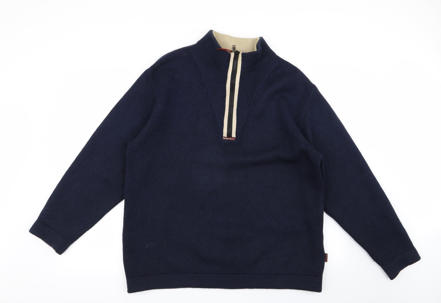Malboro Classics Mens Blue   Pullover Jumper Size XL