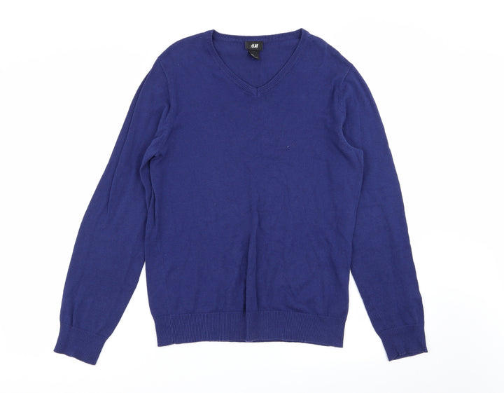 H&M Mens Blue Pullover Jumper Size S
