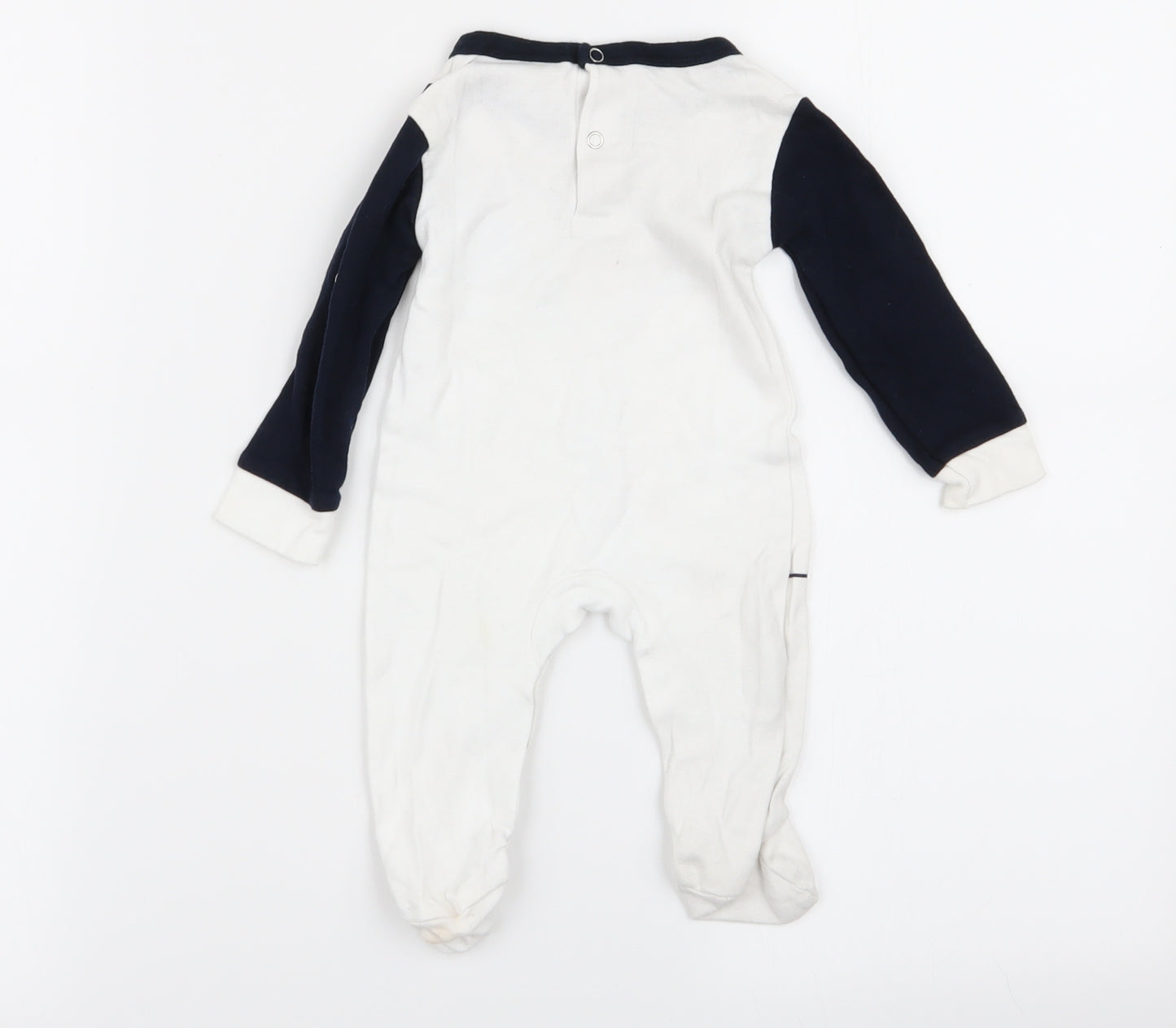 Leeds United Boys White   Babygrow One-Piece Size 0-3 Months