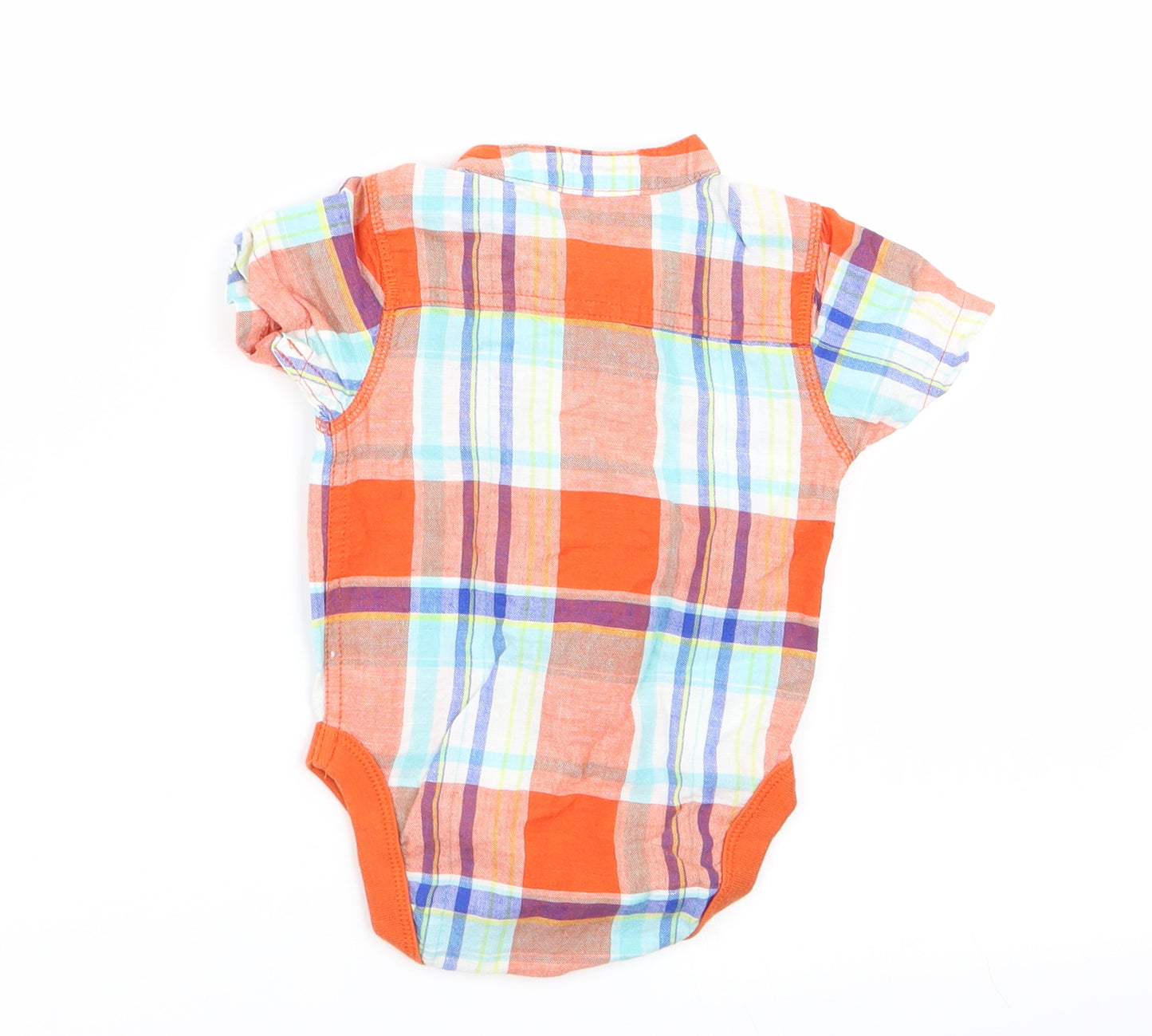 NEXT Boys Multicoloured Check  Babygrow One-Piece Size 3-6 Months
