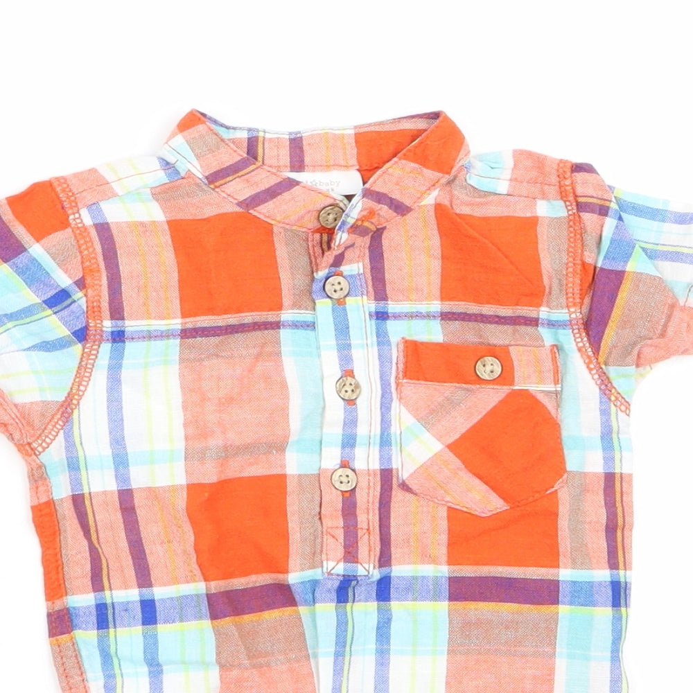 NEXT Boys Multicoloured Check  Babygrow One-Piece Size 3-6 Months