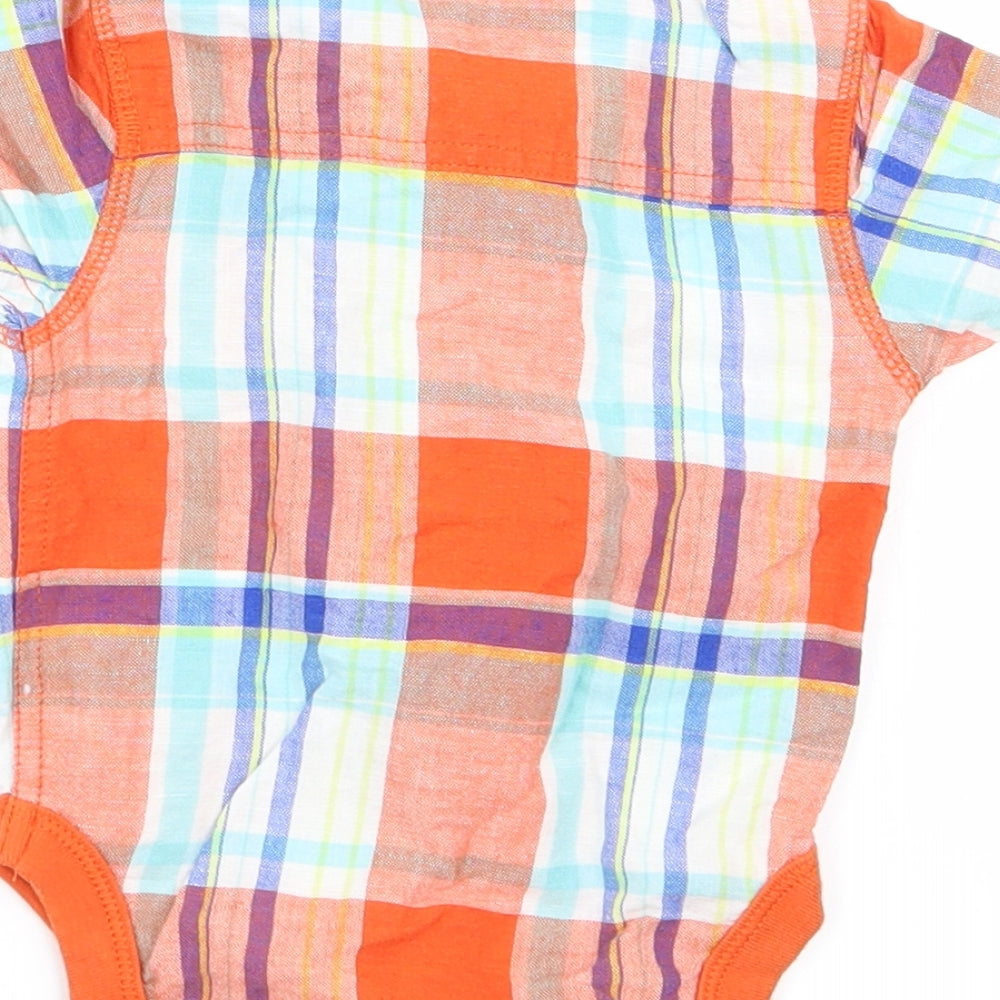 NEXT Boys Multicoloured Check  Babygrow One-Piece Size 3-6 Months