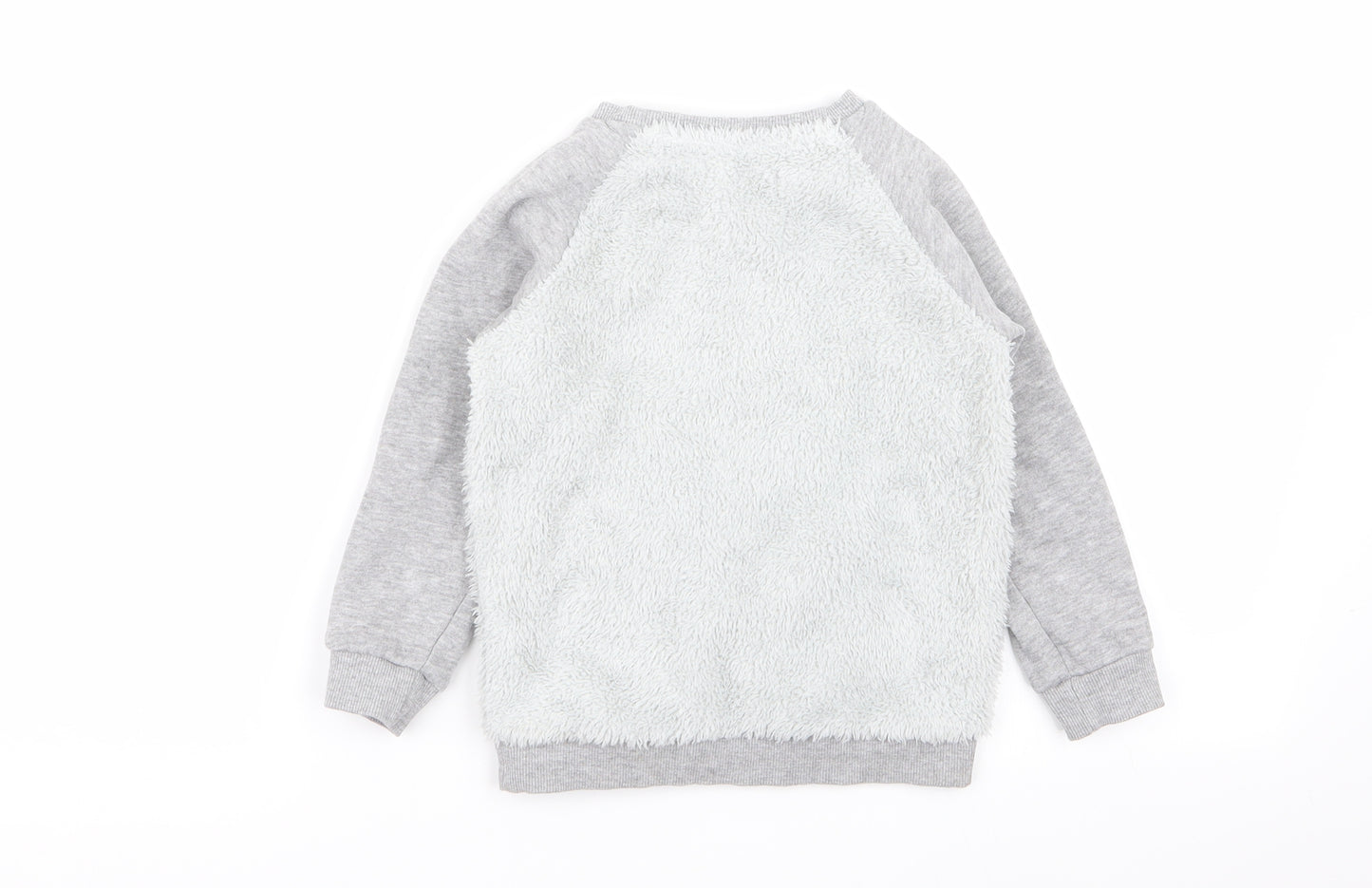 lily and dan Boys Grey   Pullover Jumper Size 3-4 Years