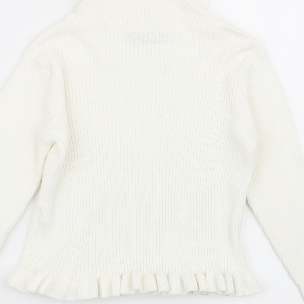Matalan Girls White   Basic T-Shirt Size 8 Years