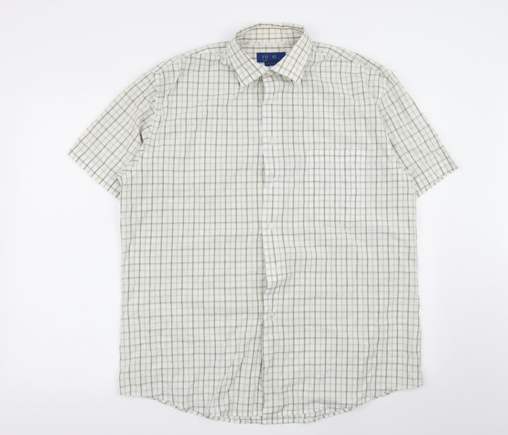 nice Mens Multicoloured Check Button-Up Size XL