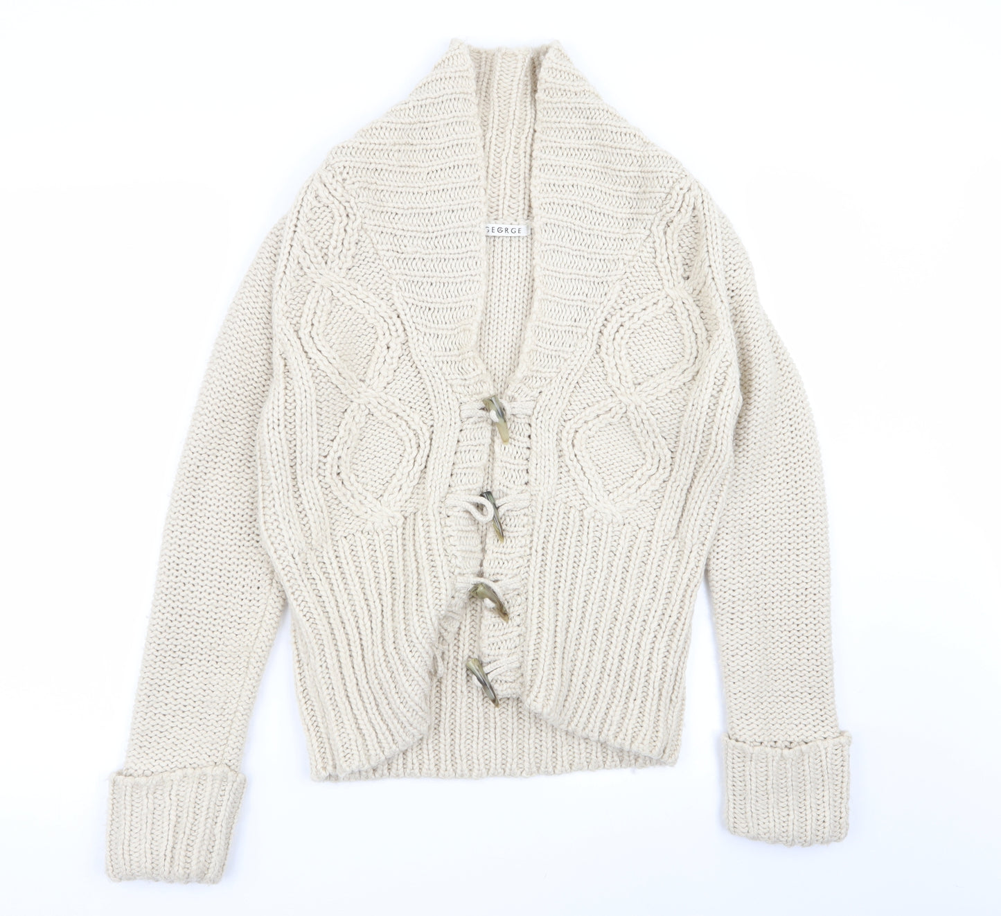 Asda George Womens Beige   Cardigan Jumper Size 12