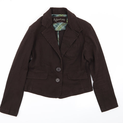 evie Womens Brown   Jacket Blazer Size 14