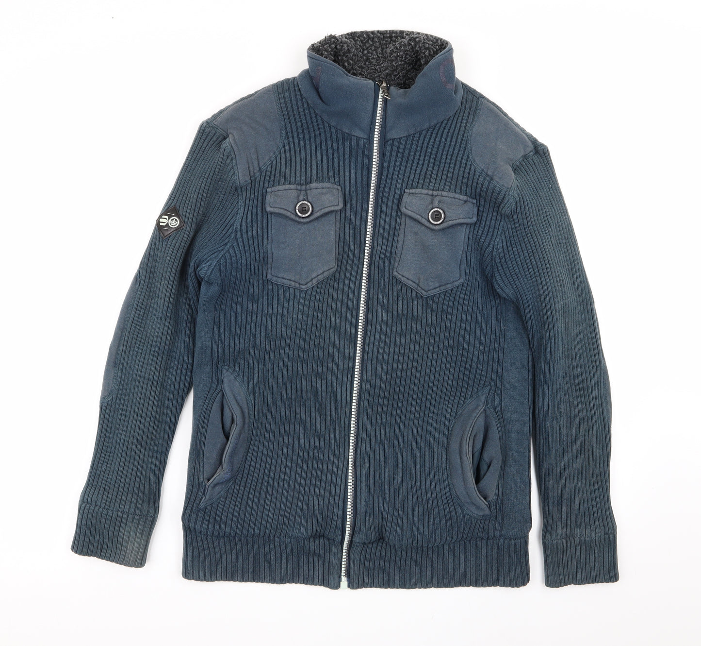 Crosshatch Mens Blue   Full Zip Jumper Size L