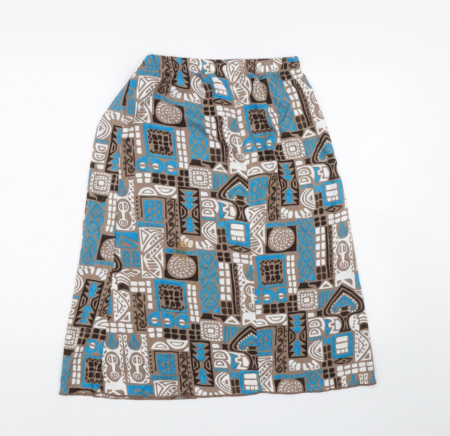 Damart Womens Blue Argyle/Diamond  Flare Skirt Size 10