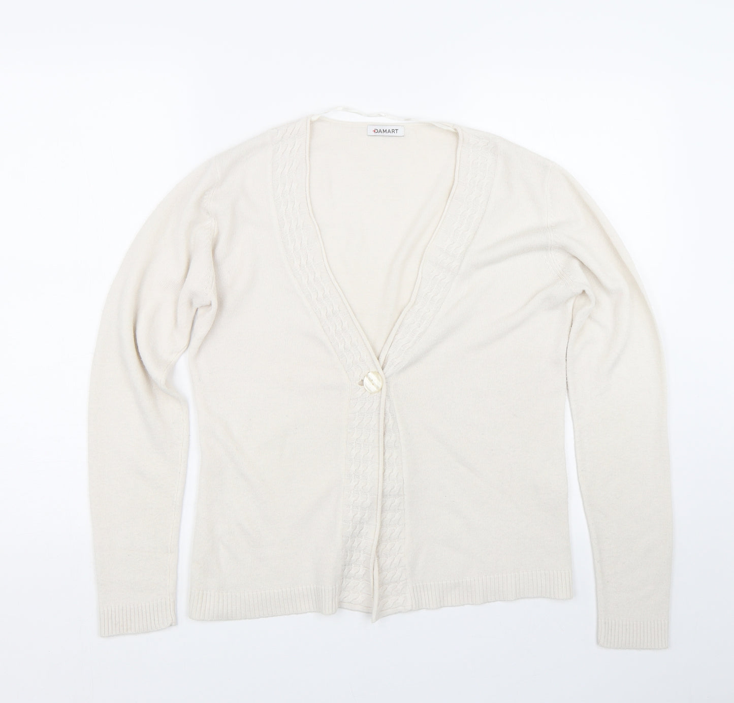 Damart Womens Beige   Cardigan Jumper Size 10
