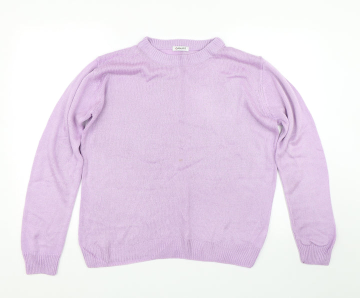 Damart Womens Purple Pullover Jumper Size 10