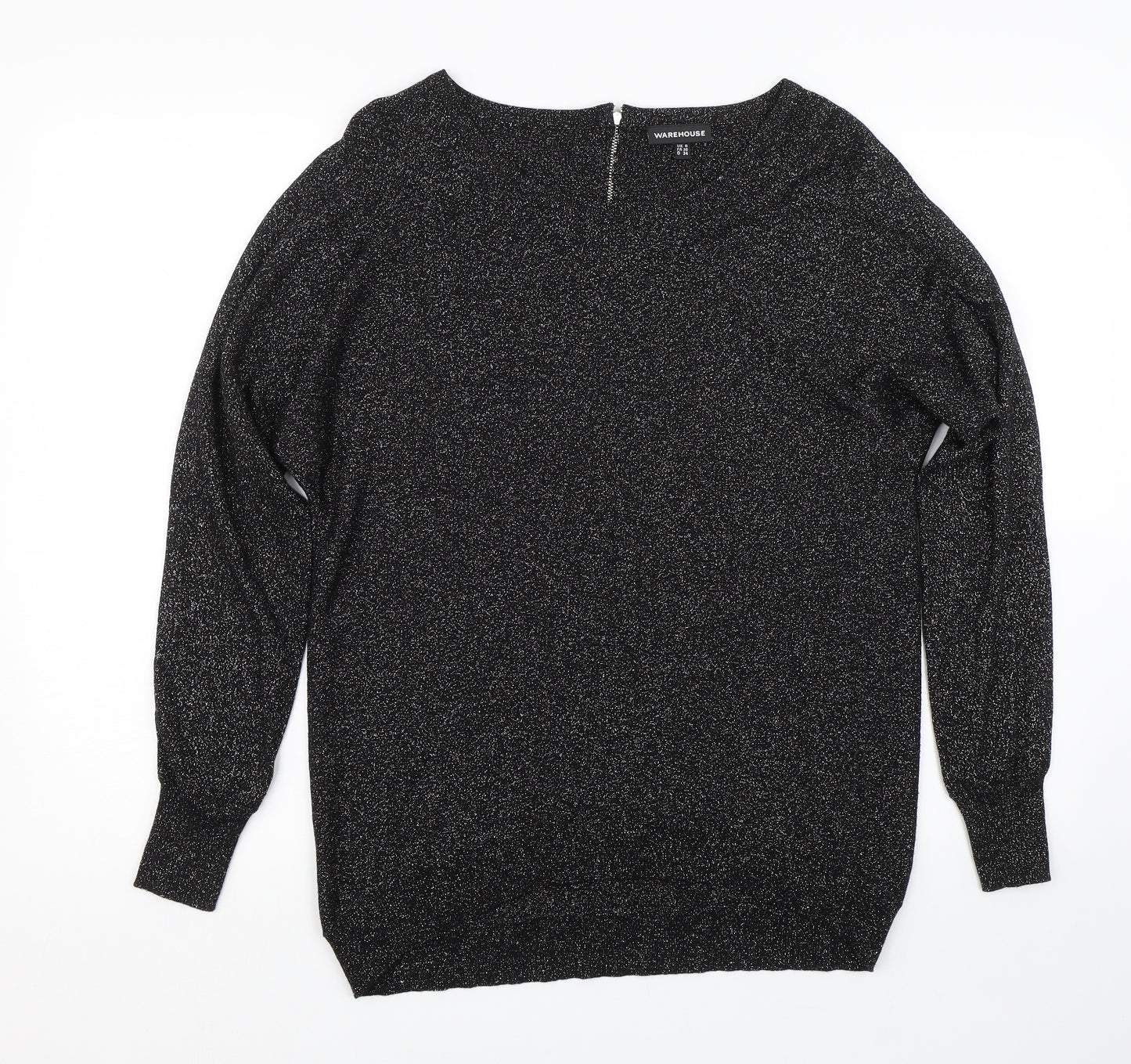 Warehouse Womens Black   Pullover Jumper Size 8