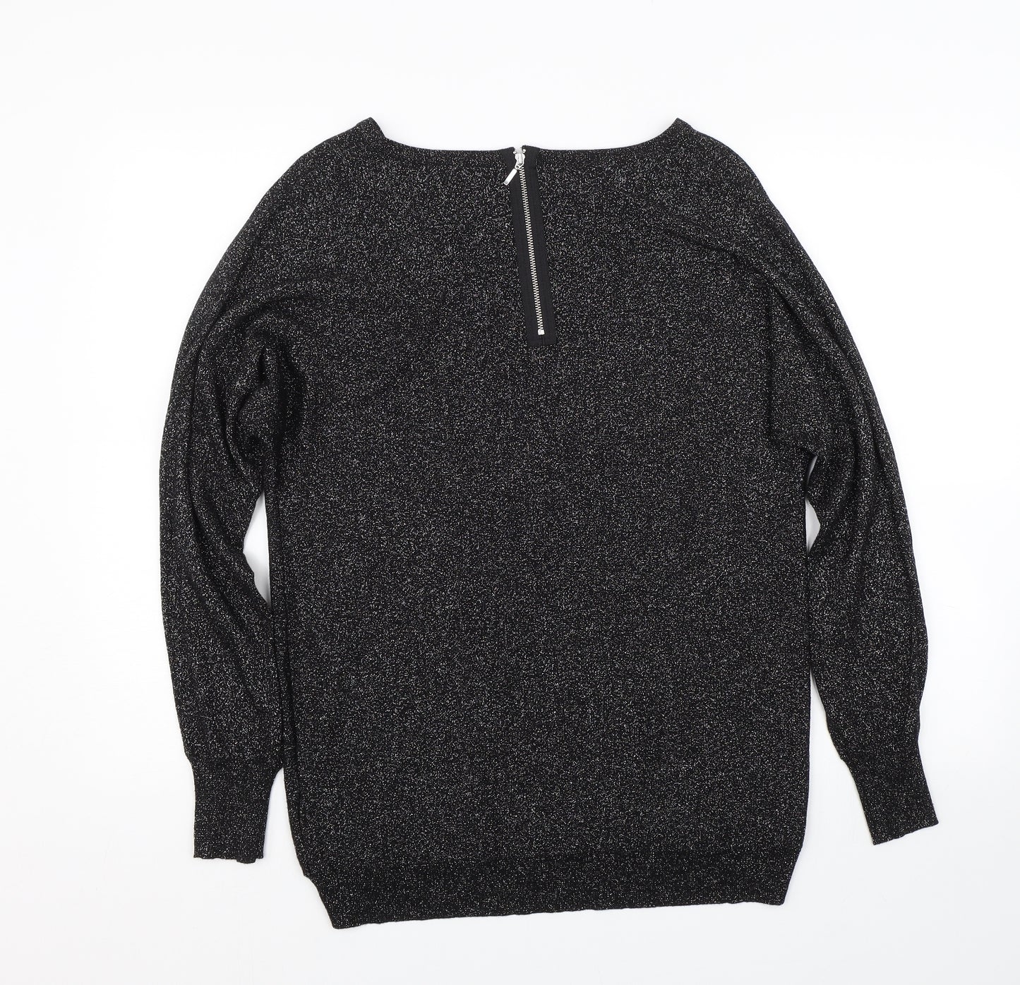 Warehouse Womens Black   Pullover Jumper Size 8