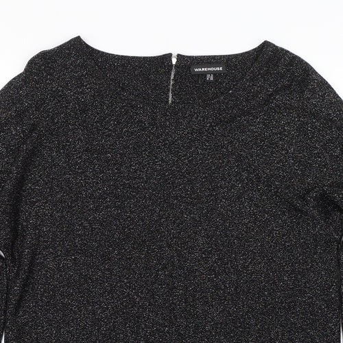 Warehouse Womens Black   Pullover Jumper Size 8