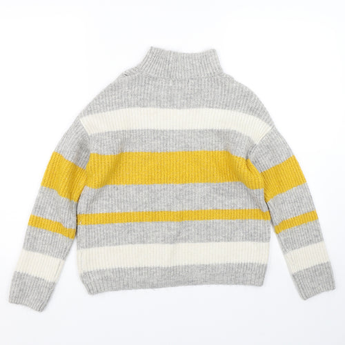 Matalan Womens Grey Striped  Pullover Jumper Size S