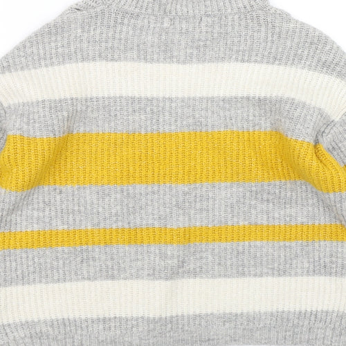 Matalan Womens Grey Striped  Pullover Jumper Size S