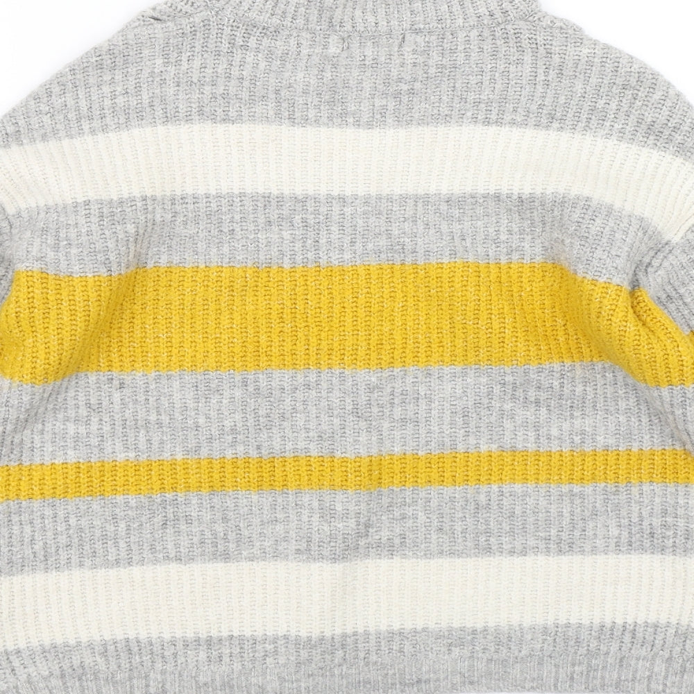 Matalan Womens Grey Striped  Pullover Jumper Size S