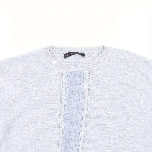 M&S Womens Blue   Pullover Jumper Size M