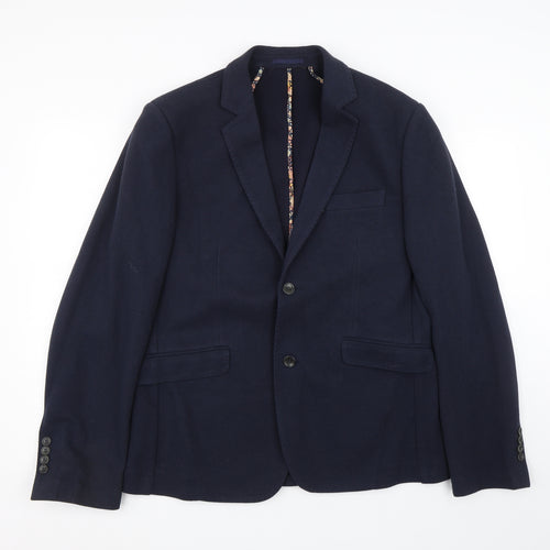 Without Prejudice Mens Blue   Jacket Suit Size 44