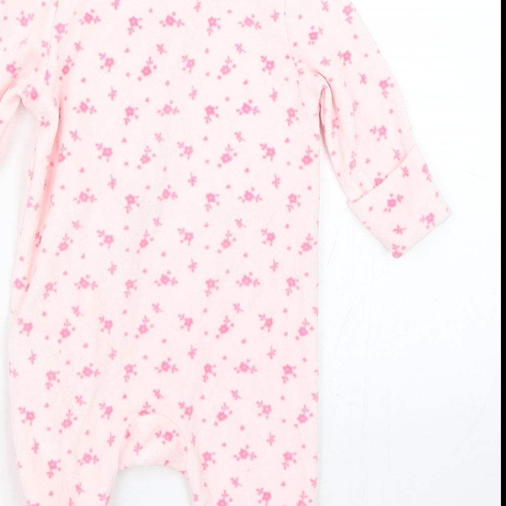 Early days Baby Pink Floral  Babygrow One-Piece Size 0-3 Months  - Bunny