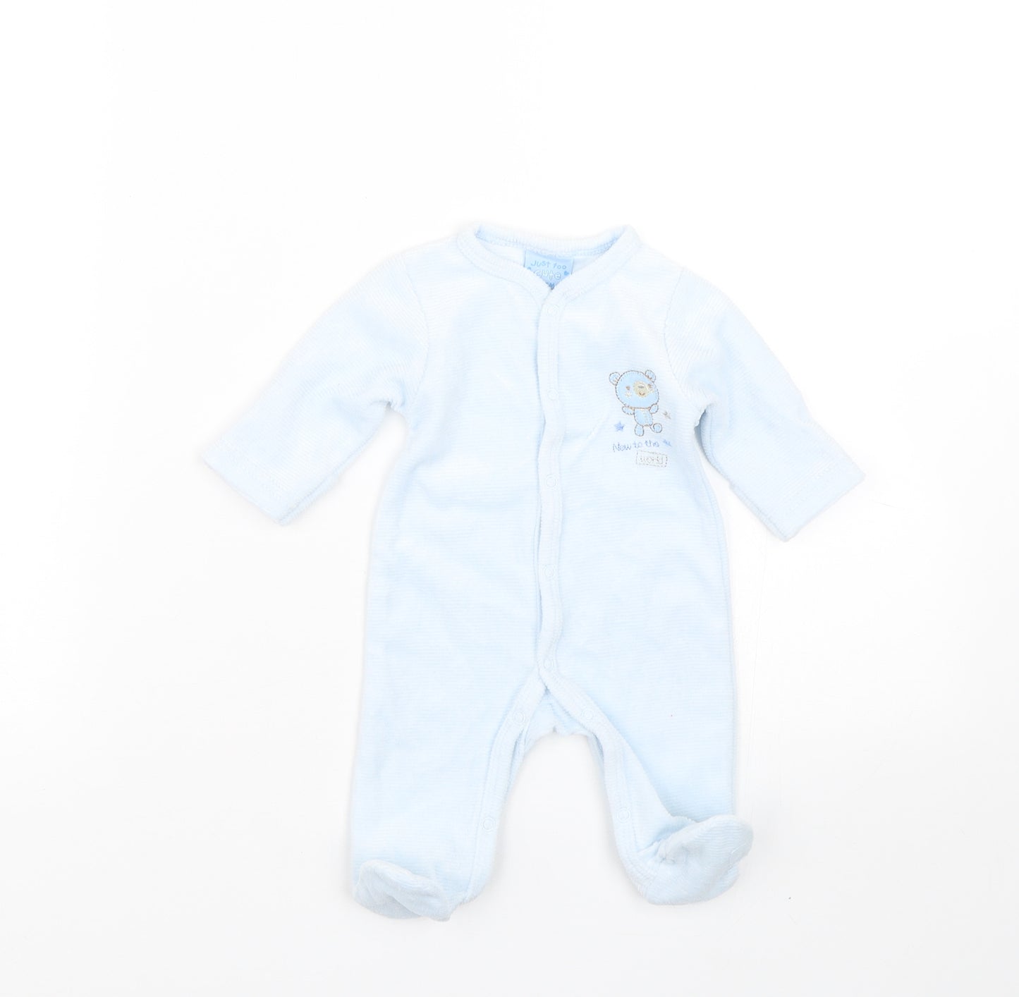Just too cute Baby Blue Striped  Babygrow One-Piece Size 3-6 Months