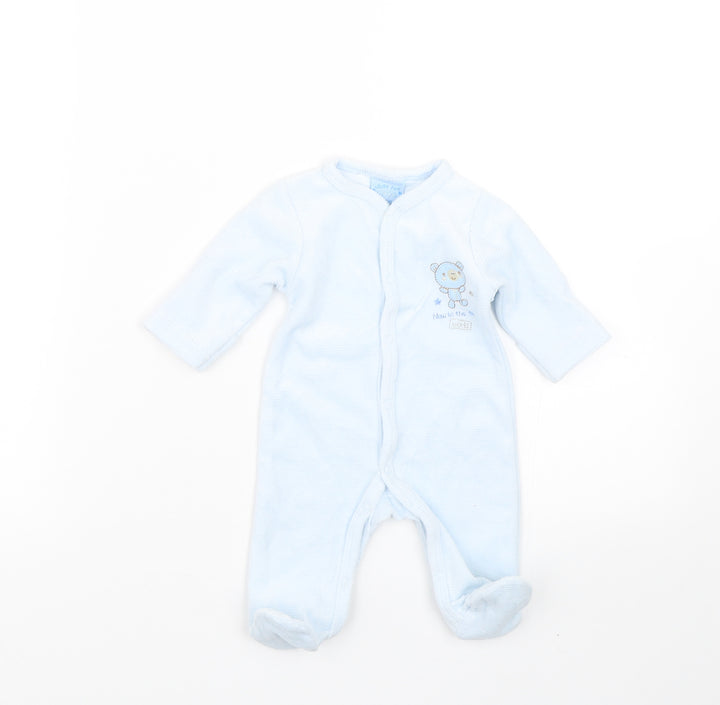 Just too cute Baby Blue Striped  Babygrow One-Piece Size 3-6 Months