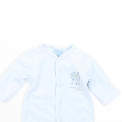 Just too cute Baby Blue Striped  Babygrow One-Piece Size 3-6 Months