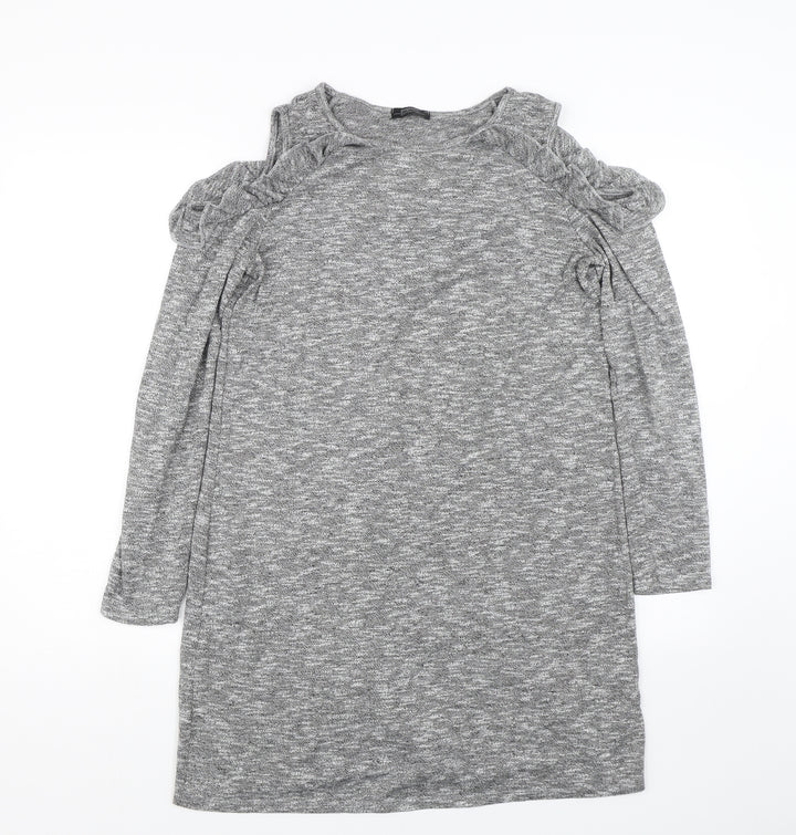 Papaya Womens Grey   T-Shirt Dress  Size 12