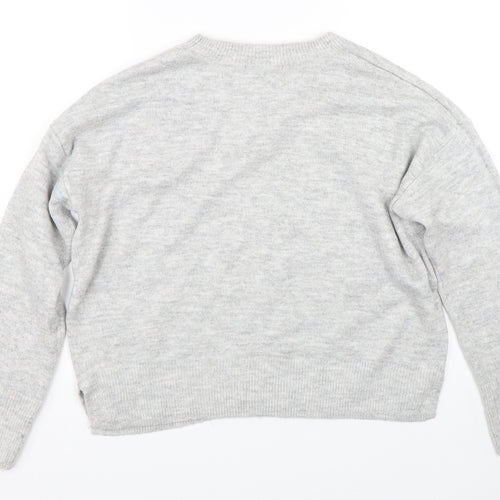 George Womens Grey   Pullover Jumper Size M  - stars
