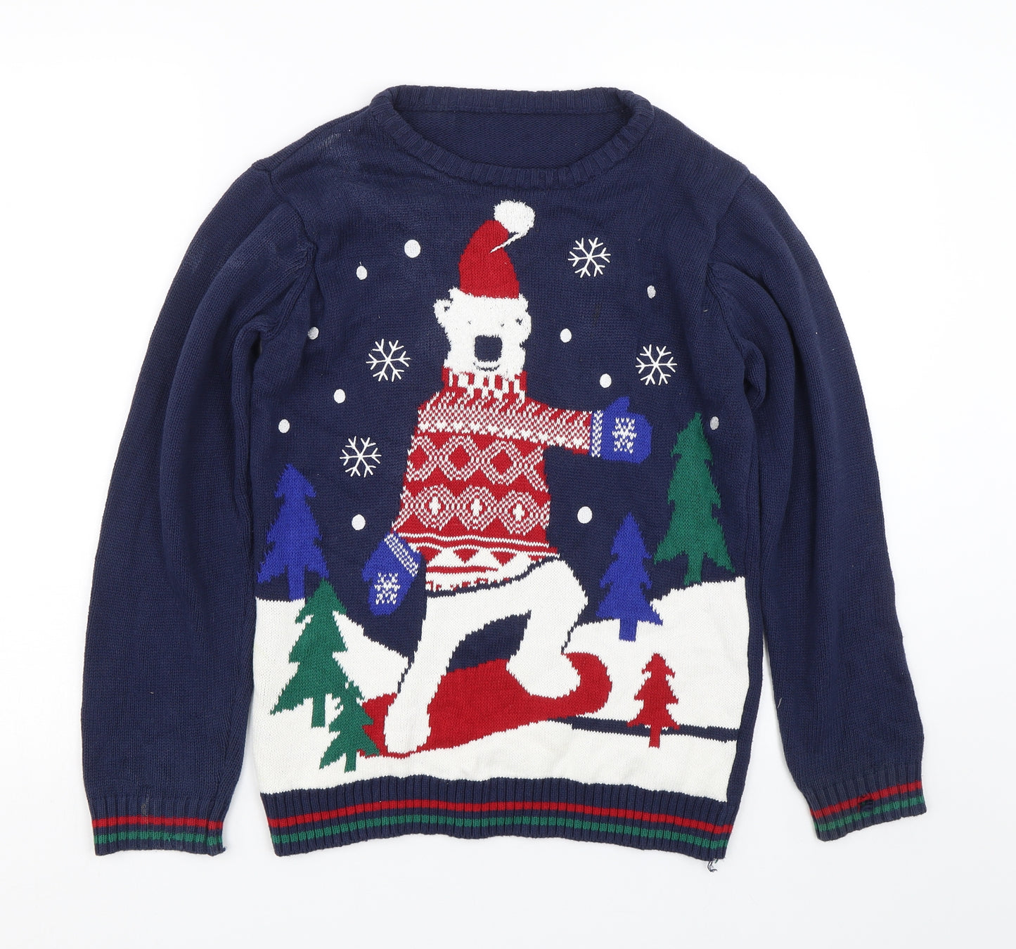 Nutmeg Boys Blue   Pullover Jumper Size 11-12 Years  - Christmas