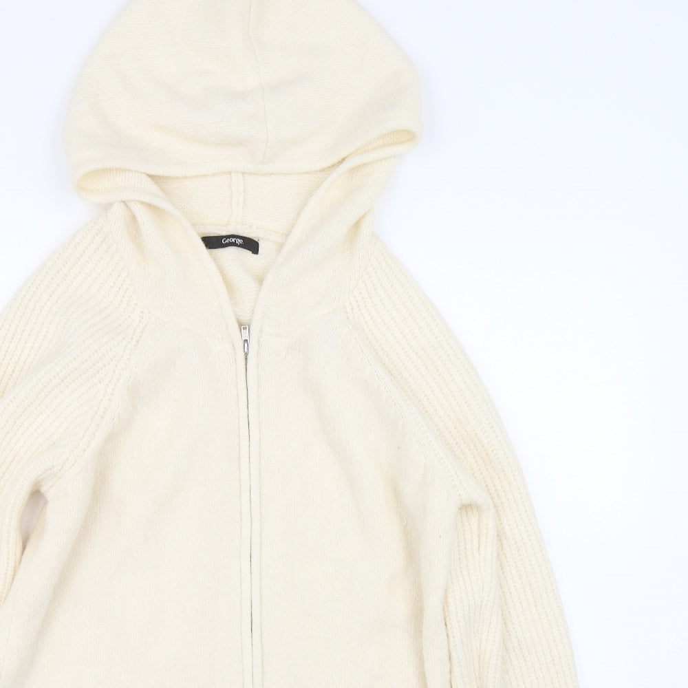 George Womens Beige   Full Zip Hoodie Size 12