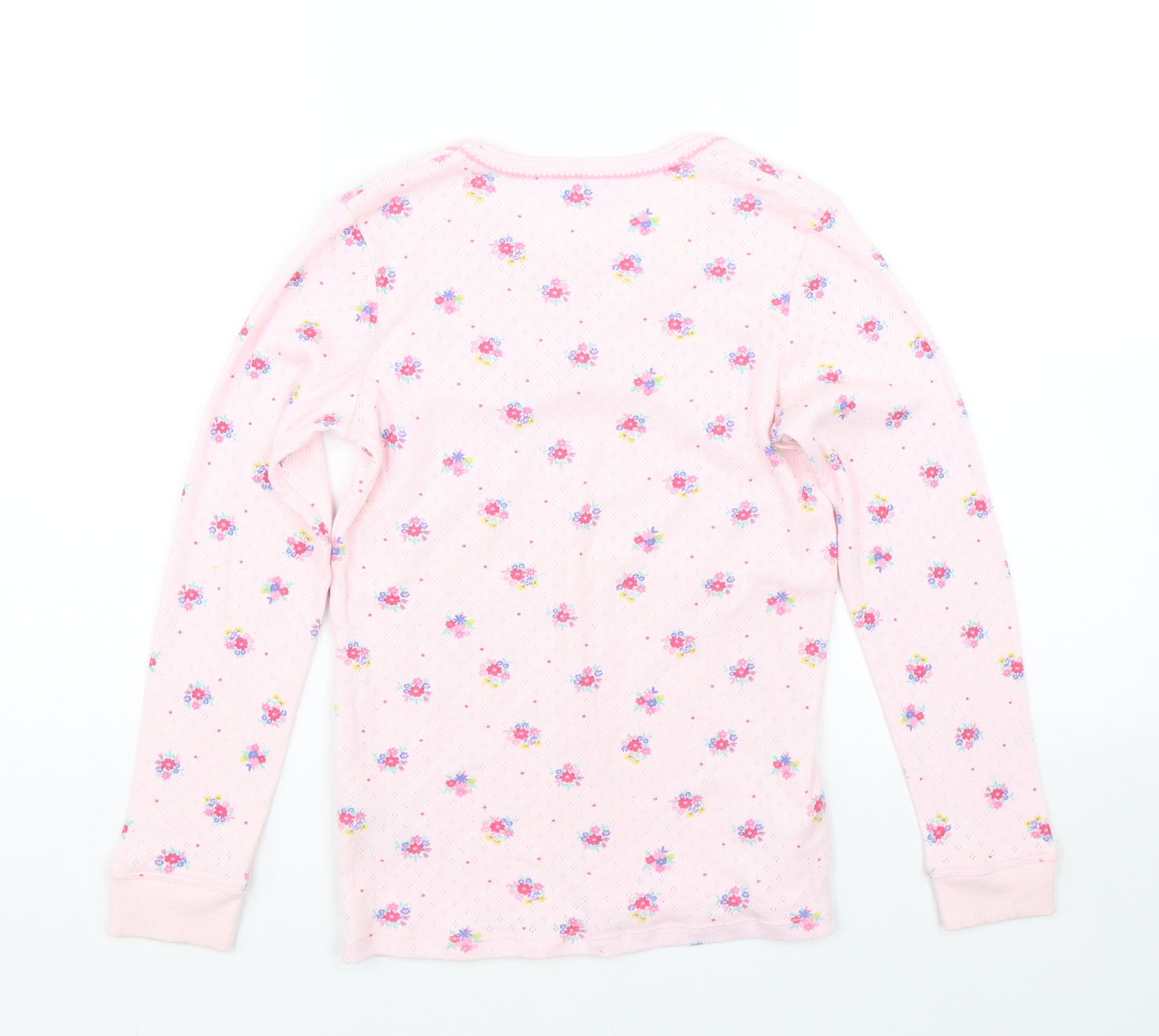 M&S Girls Pink Floral   Pyjama Top Size 11-12 Years