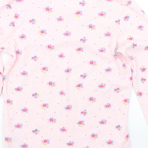 M&S Girls Pink Floral   Pyjama Top Size 11-12 Years